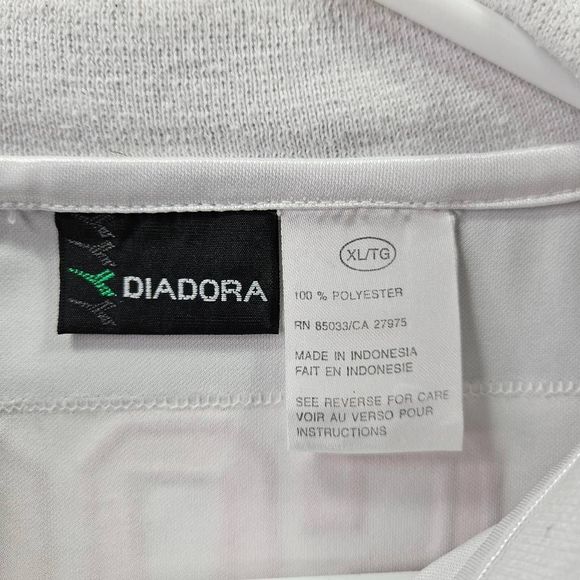 Vtg Kansas City Attack Jersey Mens Sz XL White Diadora NPSL Soccer Sosa #17